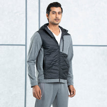 Load image into Gallery viewer, MENS QUILTING JACKET- BLACK/GREY
