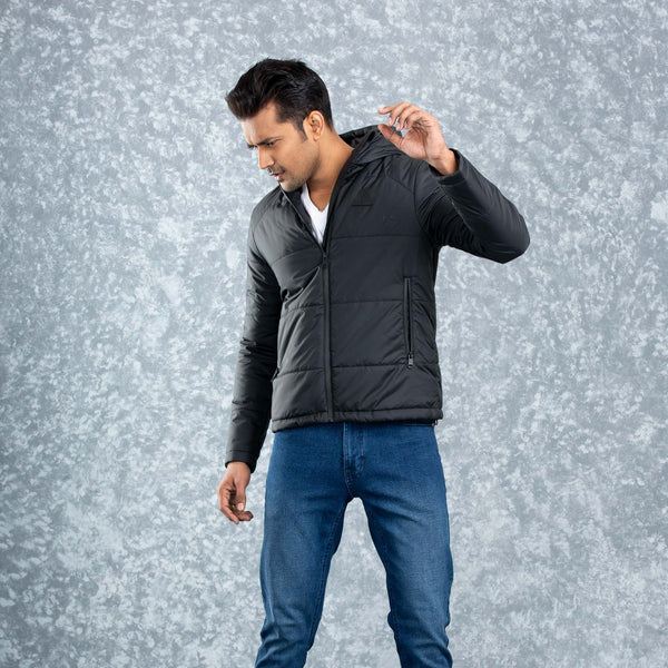 MENS QUILTING JACKET- BLACK