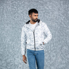 Load image into Gallery viewer, MENS QUILTING JACKET- GREY/WHITE
