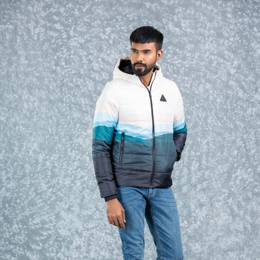 Mens Quilting Jacket- Multi Color Aop