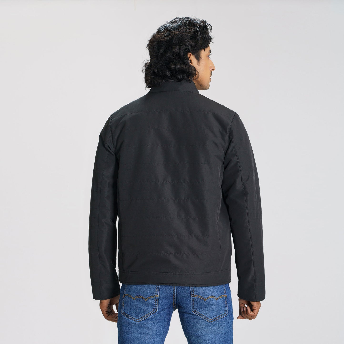Mens Black Quilting Jacket