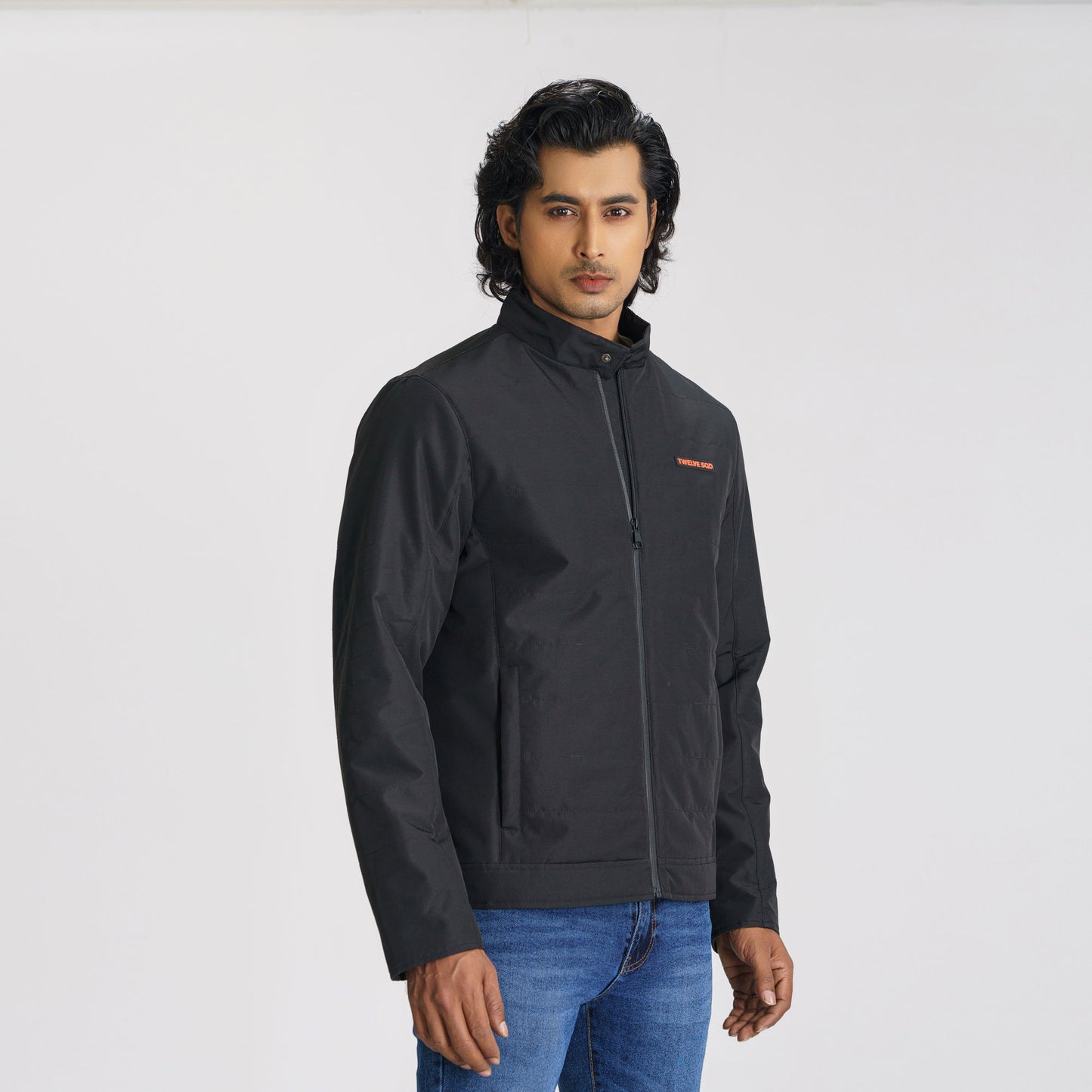 Mens Black Quilting Jacket