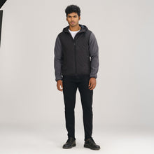 Load image into Gallery viewer, Mens Gray &amp; Black Quilted Jacket
