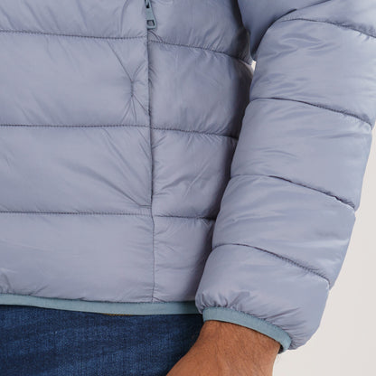 Men Flint Stone Puffer Quilted Jacket