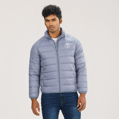 Men Flint Stone Puffer Quilted Jacket