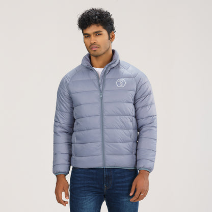 Men Flint Stone Puffer Quilted Jacket