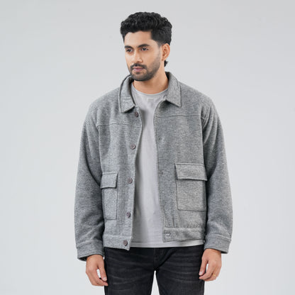 Mens Grey Shacket