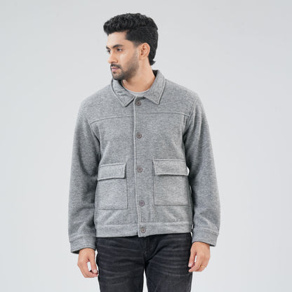 Mens Grey Shacket