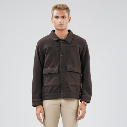 Mens Brown Shacket