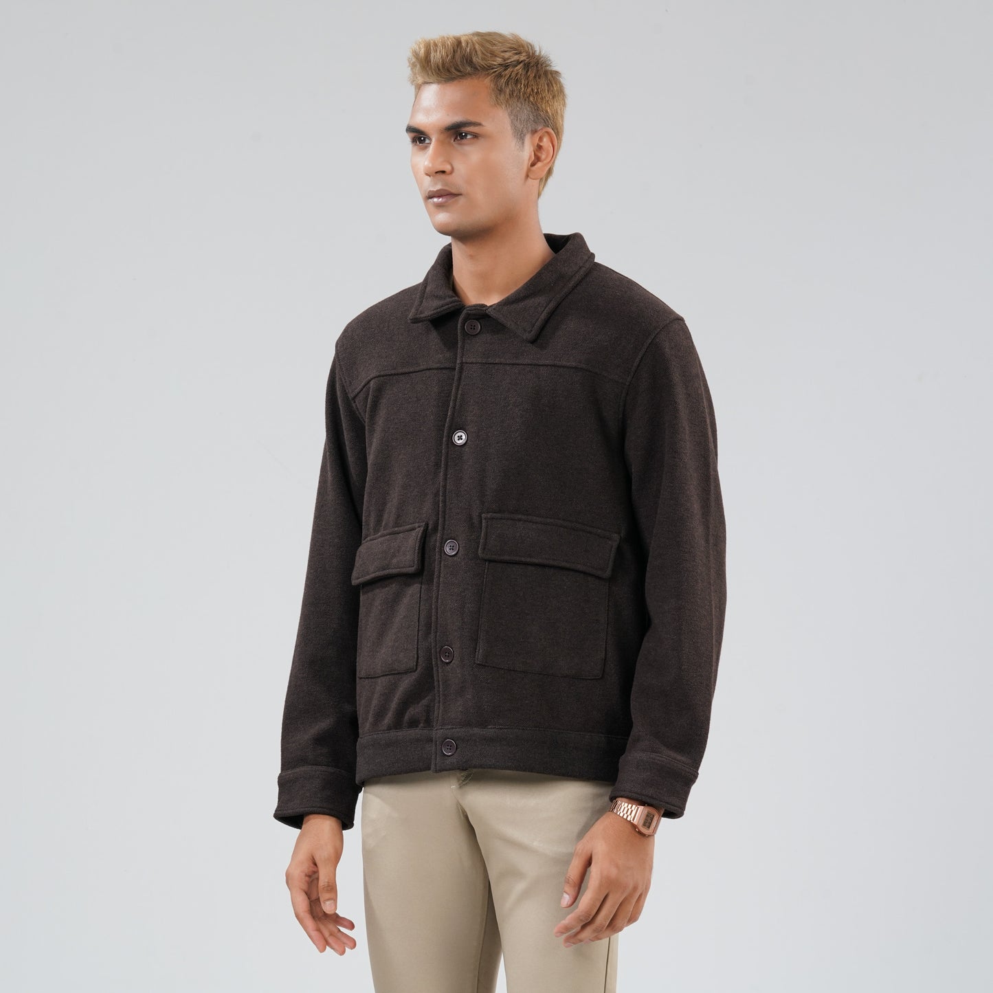 Mens Brown Shacket