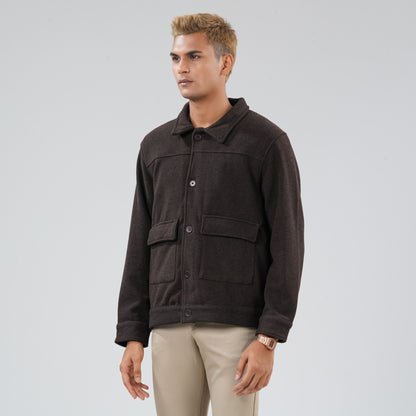 Mens Brown Shacket