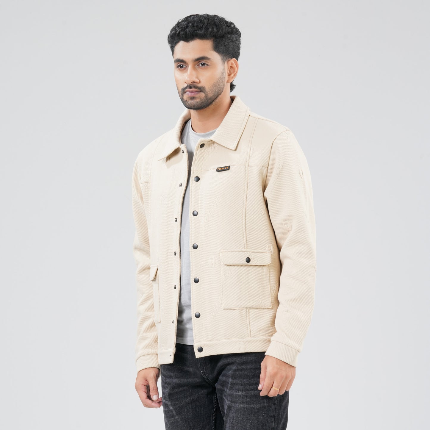 Mens Cream Shacket