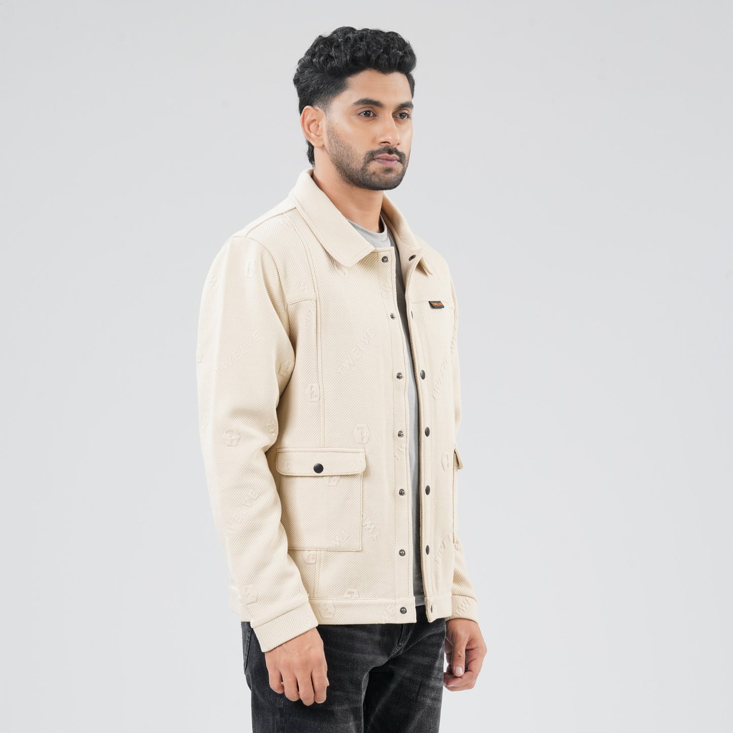 Mens Cream Shacket