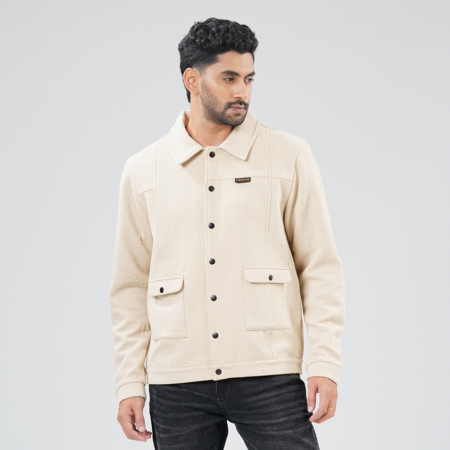Mens Cream Shacket
