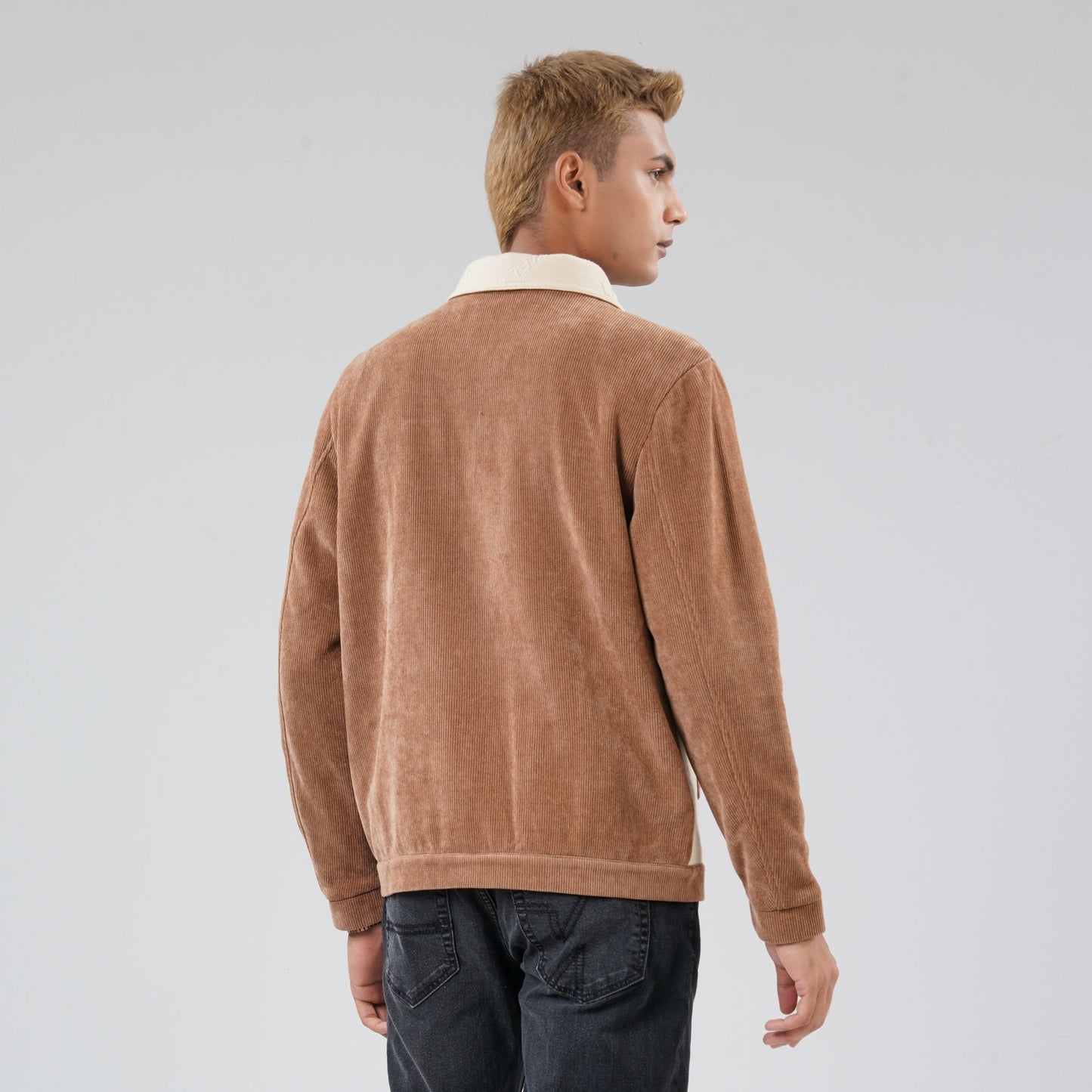 Mens Brown Cream Shacket