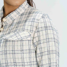 Load image into Gallery viewer, Womens White &amp; Black Checked Shacket
