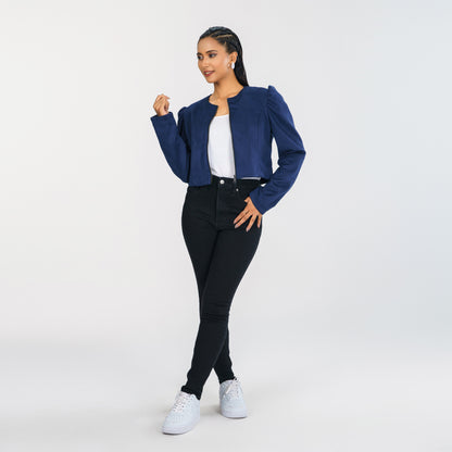 Women Navy Shacket