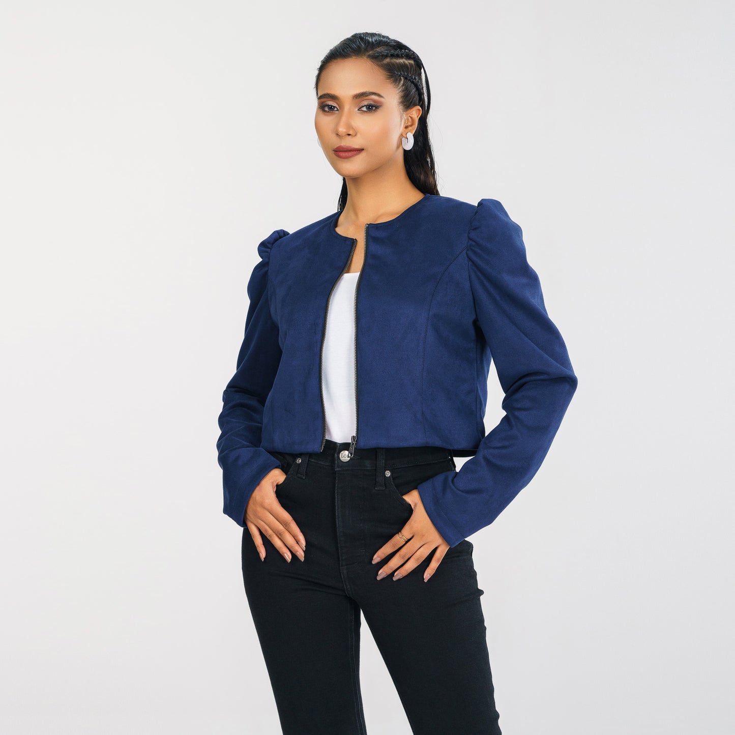 Women Navy Shacket