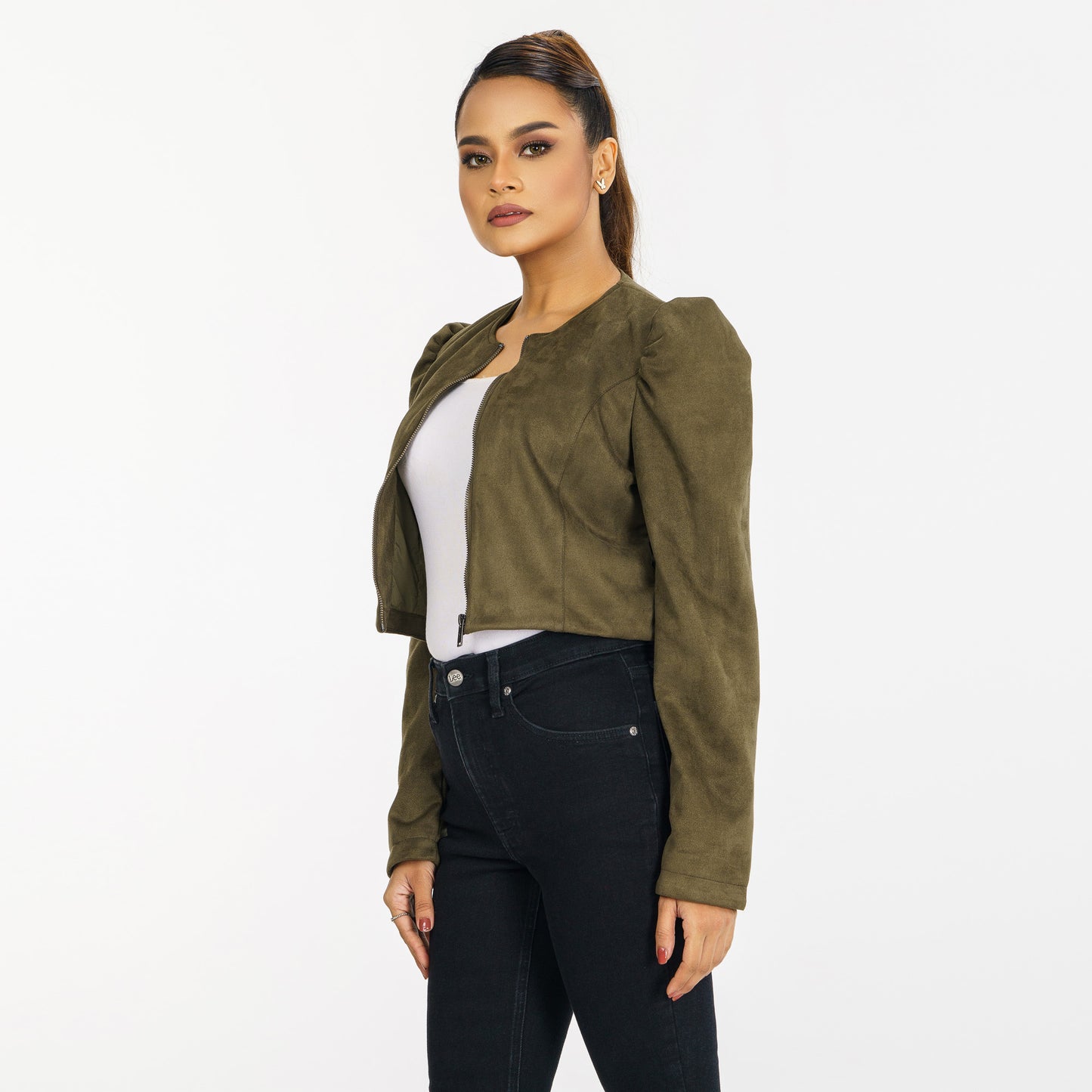 Women Olive Shacket