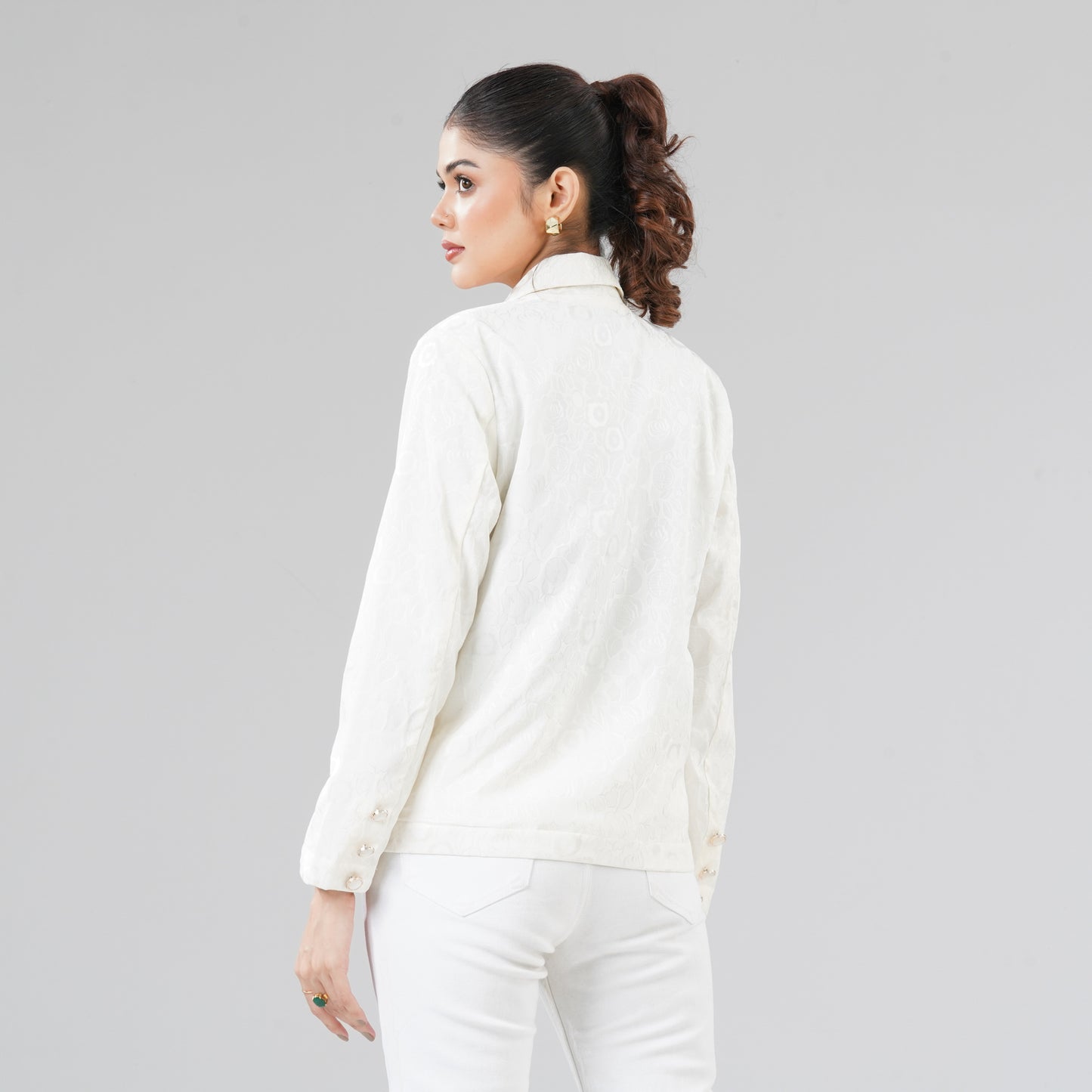 Womens White Shacket