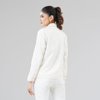 Womens White Shacket