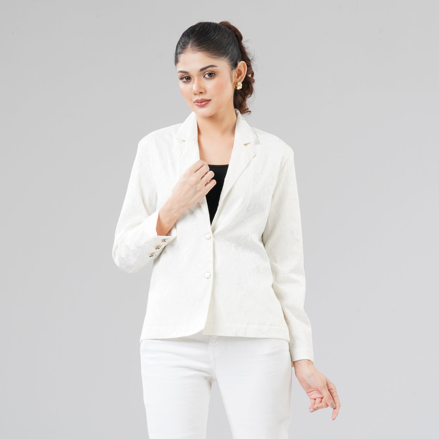 Womens White Shacket