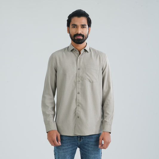 Men’s Basil Check Casual Shirt