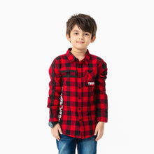 Load image into Gallery viewer, BOYS L/S SHIRT-RED/BLACK
