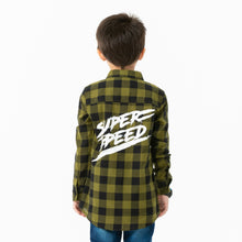 Load image into Gallery viewer, BOYS L/S SHIRT-OLIVE/BLACK
