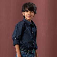 Load image into Gallery viewer, BOYS L/S SHIRT-NAVY
