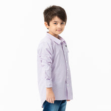 Load image into Gallery viewer, Boys White &amp; Purple Shirt
