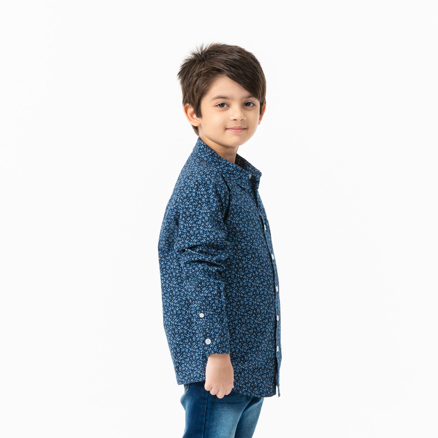 Boys Navy L/S Shirt