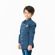 Load image into Gallery viewer, Boys White &amp; Navy Shirt
