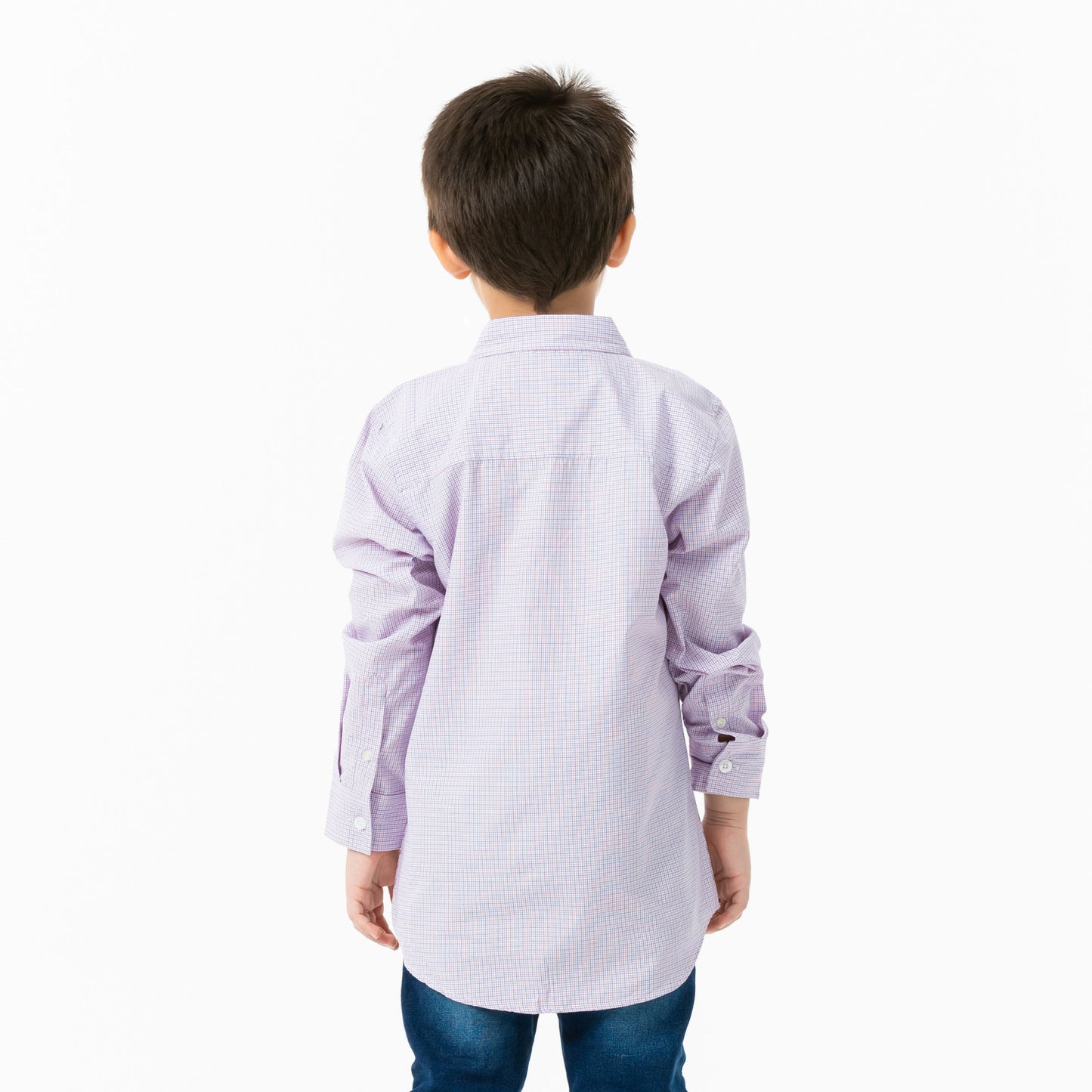 Boys White & Purple Shirt