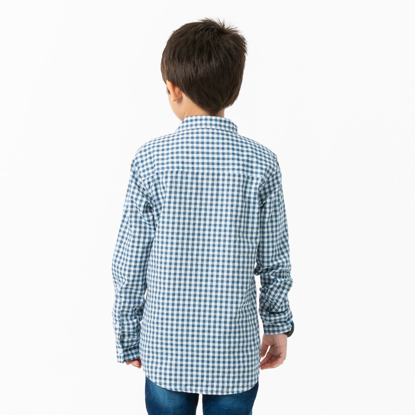 Boys Olive & White Shirt