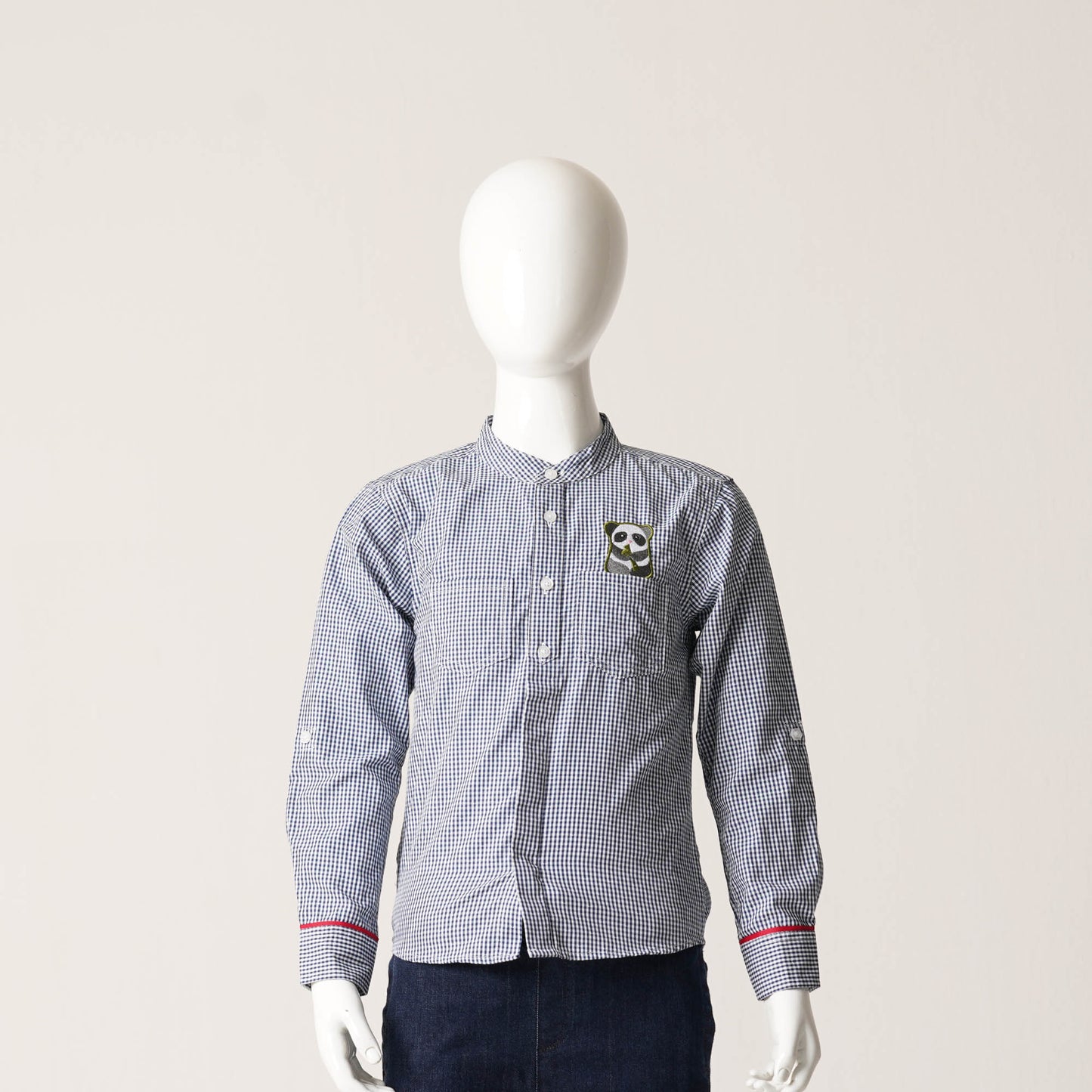 Baby Boys Shirt-White/Navy