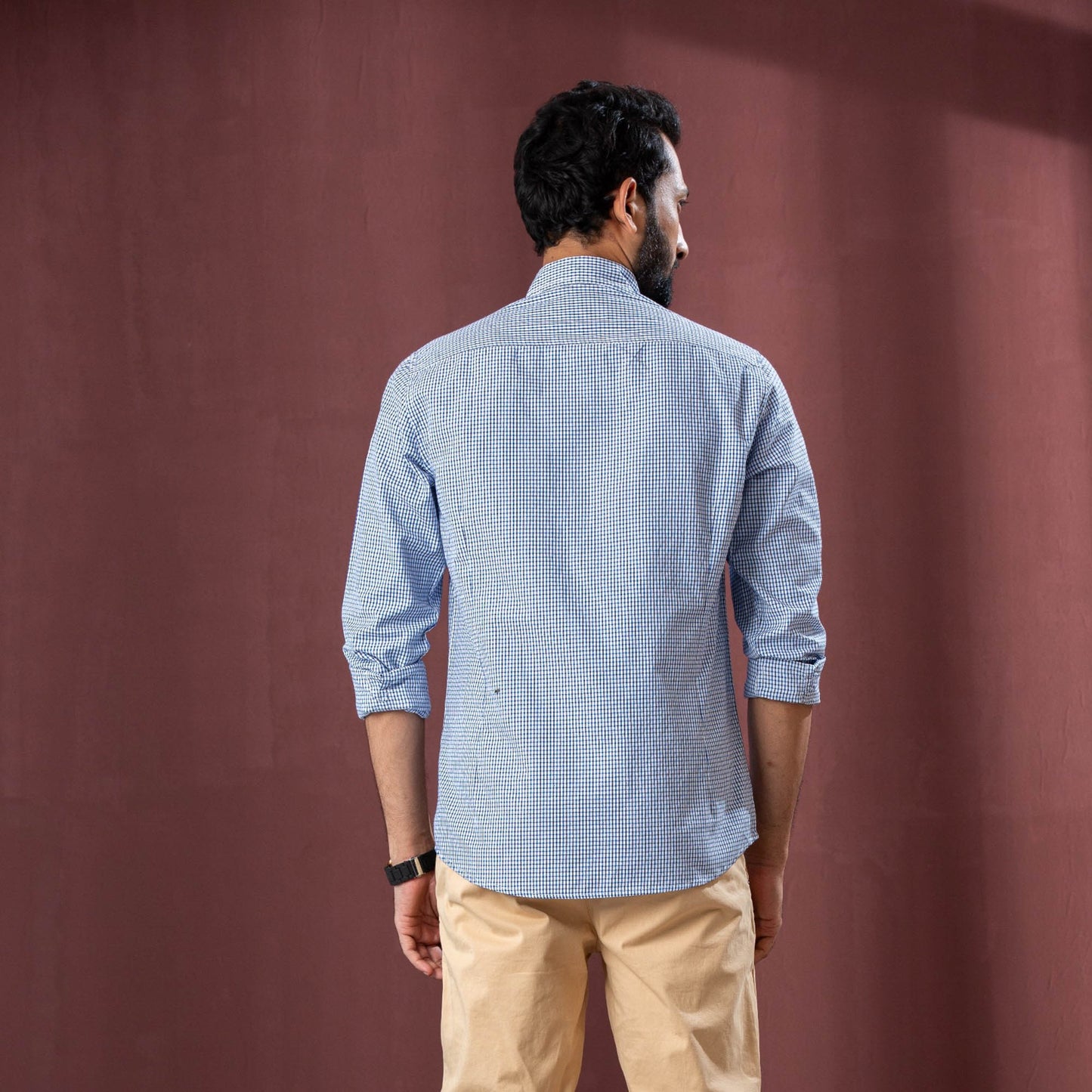 Mens Blue & White Shirt