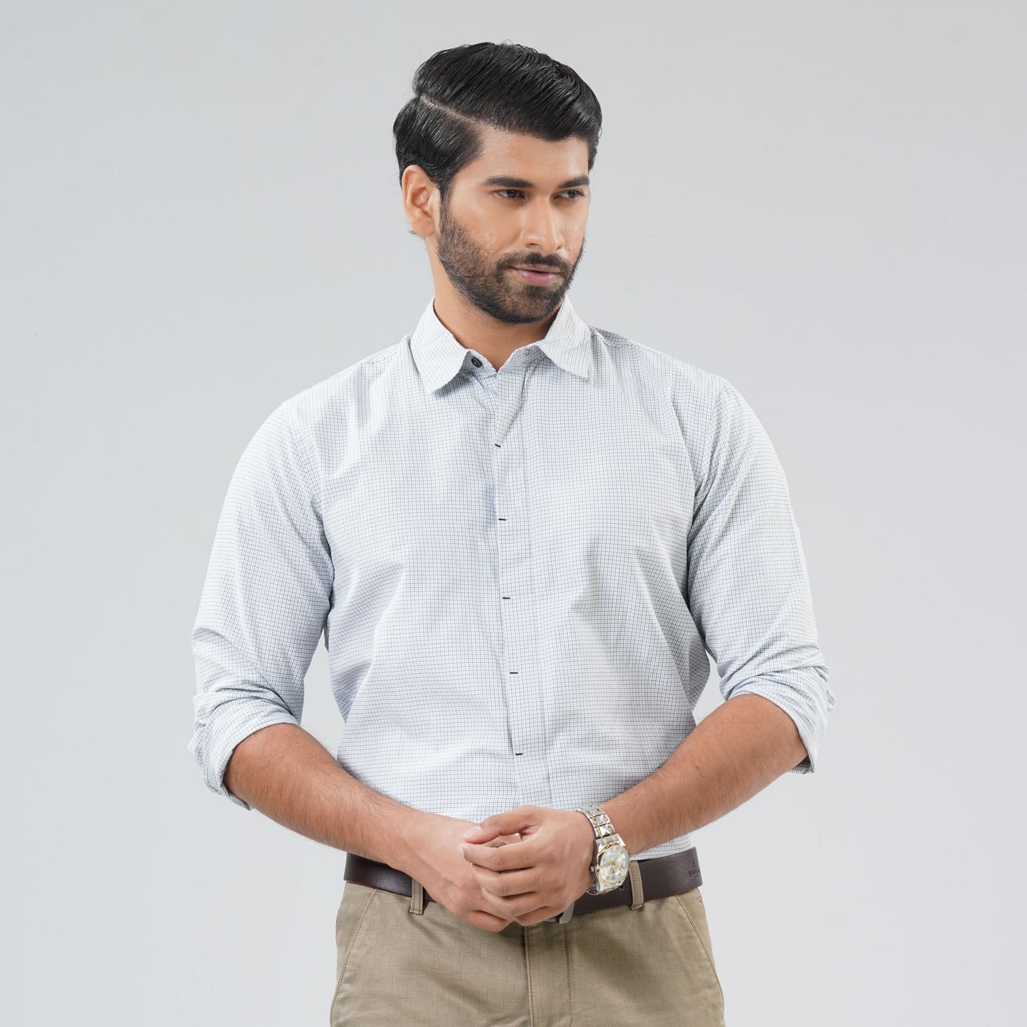 Mens Purple & White Shirt