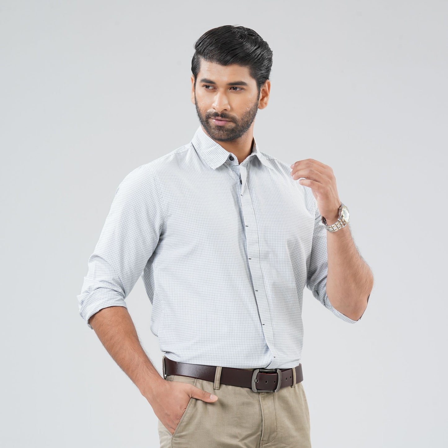 Mens Purple & White Shirt