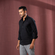 Load image into Gallery viewer, MENS L/S SHIRT-BLACK CHECK
