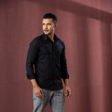 Load image into Gallery viewer, MENS L/S SHIRT-BLACK CHECK
