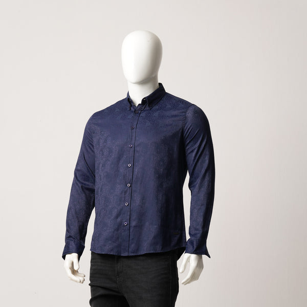 MENS L/S SHIRT-NAVY