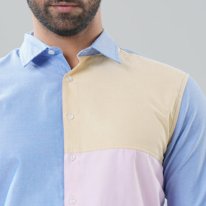 Mens Blue & Pink Shirt