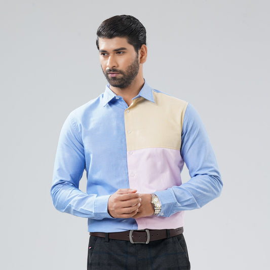 Mens Blue & Pink Shirt