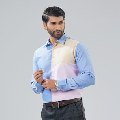 Mens Blue & Pink Shirt