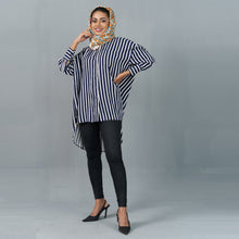 Load image into Gallery viewer, Ladies Shirt- Navy/White
