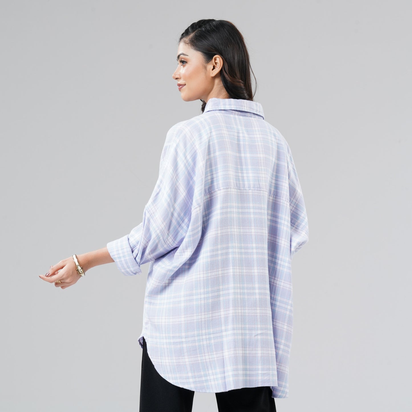 Women Ash Check Shirt