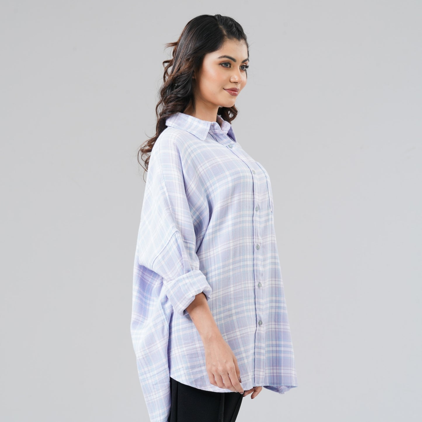 Women Ash Check Shirt