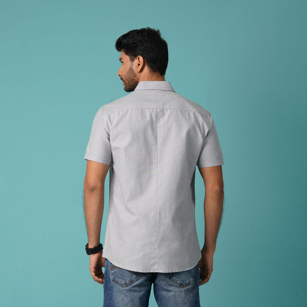 Men's Grey Short Sleeve Shirt