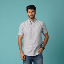 Load image into Gallery viewer, Men&#39;s Grey Short Sleeve Shirt
